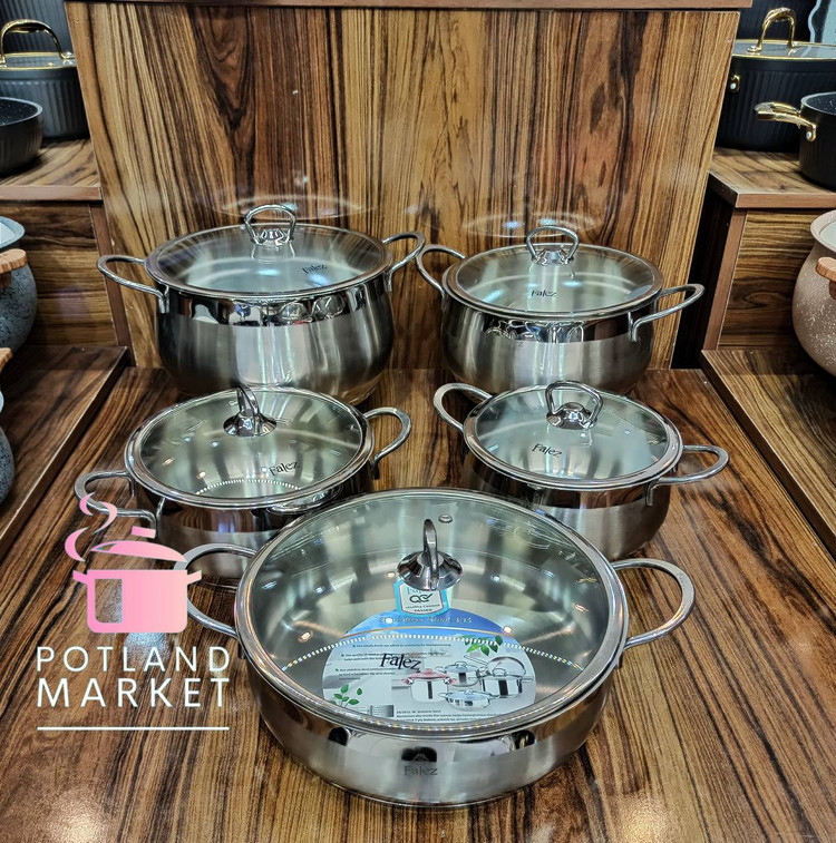 سرویس قابلمه استیل 10 پارچه فالز