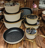 سرویس قابلمه14 پارچه KZP مدل آلما رنگ کرم