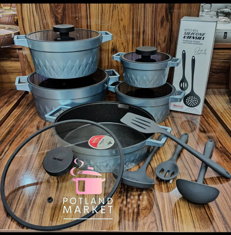 سرویس قابلمه 14 پارجه بنتاتی رنگ آبی