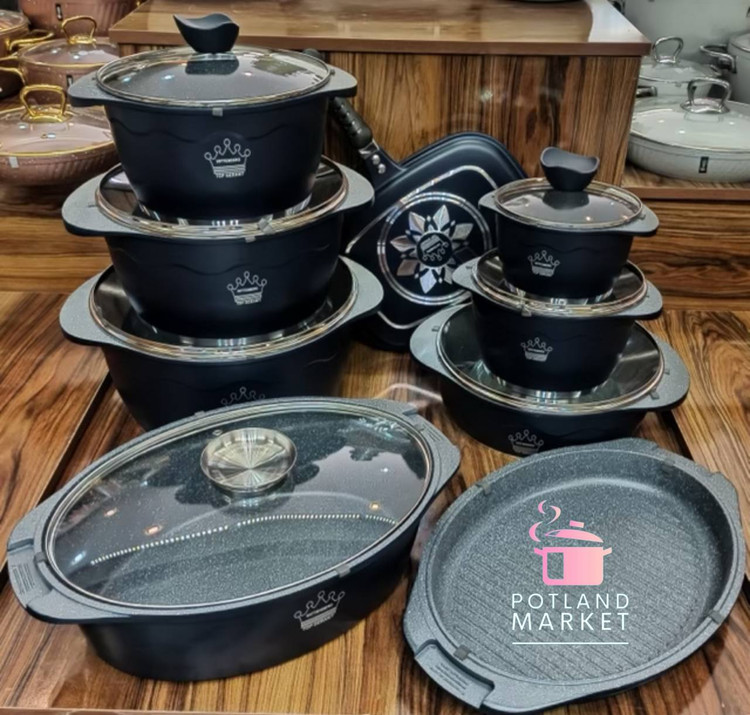 سرویس قابلمه17 پارچه ویتنبرگ رنگ سرمه ایی