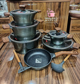 سرویس قابلمه ۱۴ پارچه کاندید رنگ سبز کیهانی