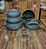 سرویس قابلمه ۱۰پارچه اویز رنگ خاکستری