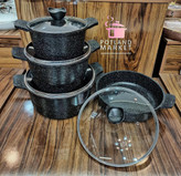 سرویس قابلمه ۱۰ پارچه گلدن لایف رنگ مشکی