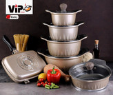 سرویس قابلمه ۱۲پارچه vip رنگ نسکافه ایی