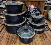 سرویس قابلمه ۱۶ پارچه sg رنگ سرمه ایی