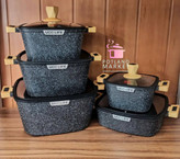 سرویس قابلمه ۱۰ پارچه Ucc life رنگ مشکی