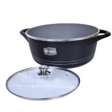 قابلمه تک چدن گرانیت ام جی اس mgs رنگ مشکی سایز۲۸ ایتالیاB