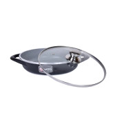 تابه تک چدن گرانیت mgs ام جی اس سایز ۴۰ رنگ مشکی ایتالیا B