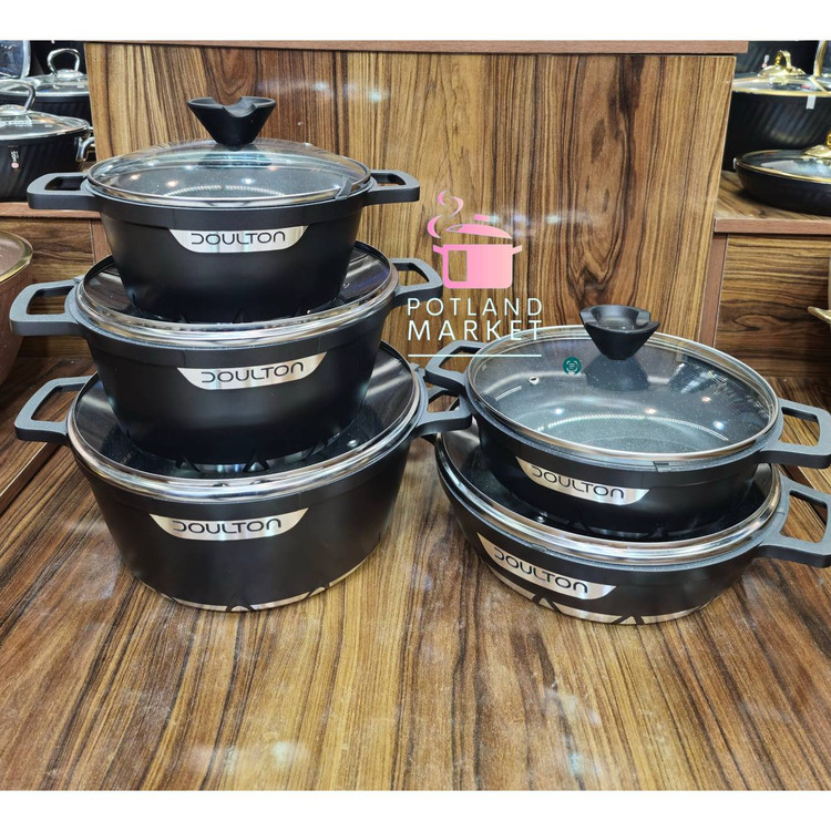 سرویس قابلمه ۱۰ پارچه دالتون رنگ مشکی