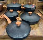 سرویس قابلمه ۱۰ پارچه هاناتک کاوان رنگ مشکی