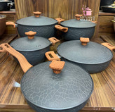 سرویس قابلمه ۱۰ پارچه هاناتک کاوان رنگ طوسی