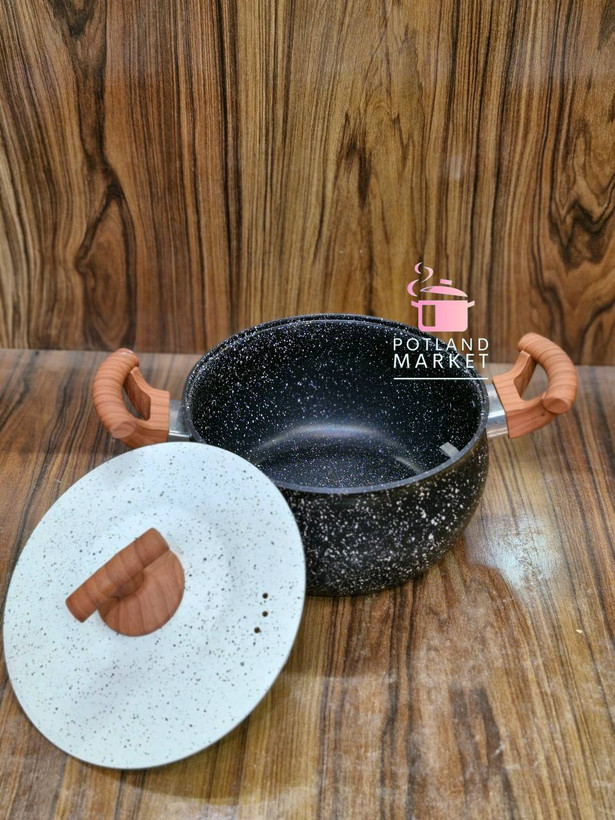 سرویس قابلمه چدن گرانیت ١١ پارچه هاناتک