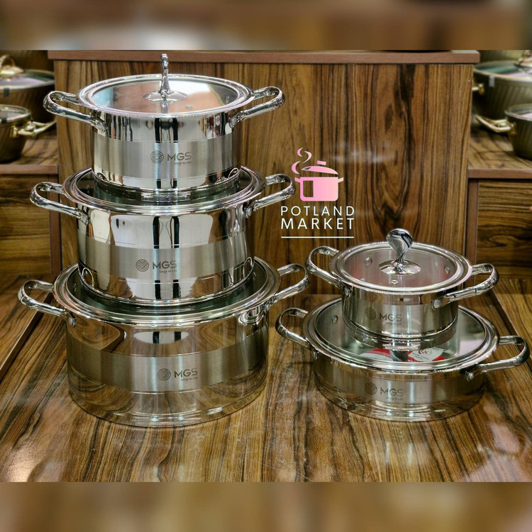 سرویس قابلمه استیل ۱۰ پارچه mgs