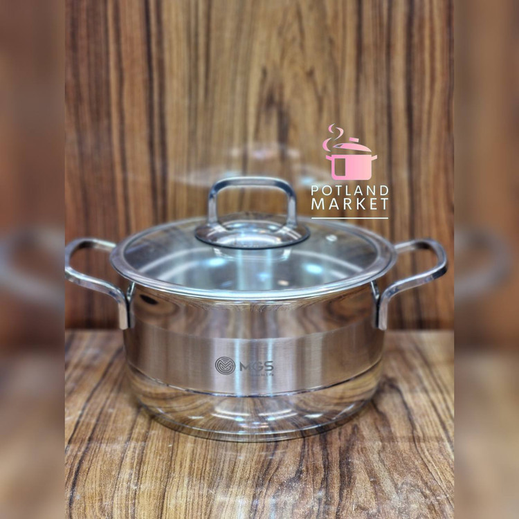 قیمت و خرید سرویس قابلمه استیل ۱۰ پارچه ام جی اس mgs