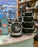 سرویس قابلمه ۱۲ پارچه چدن گرانیت mgs رنگ مشکی