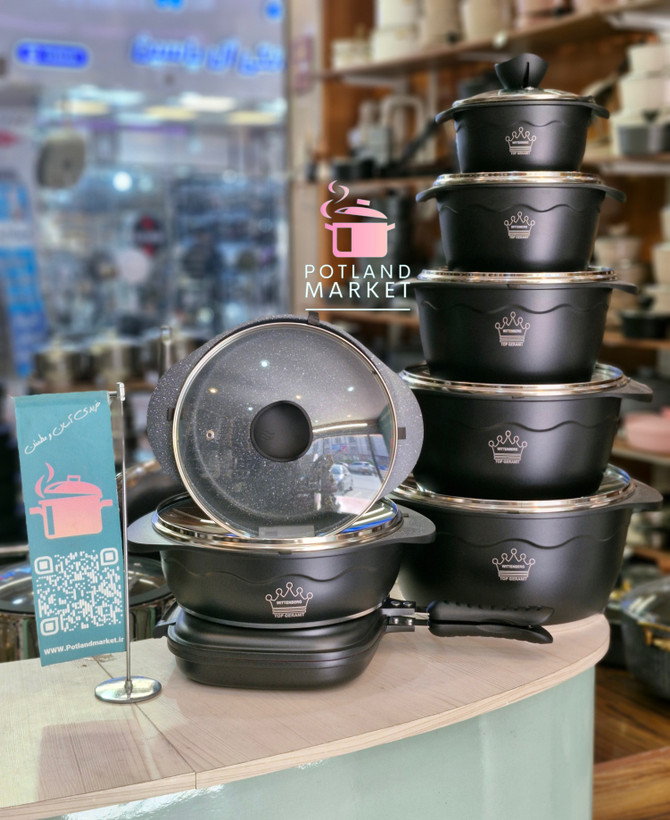 تخفیف بلک فرایدی سرویس قابلمه ۱۶ پارچه ویتنبرگ رنگ مشکی