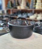 سرویس قابلمه ۱۴ پارچه کی زد پی kzp رنگ مشکی دسته مشکی