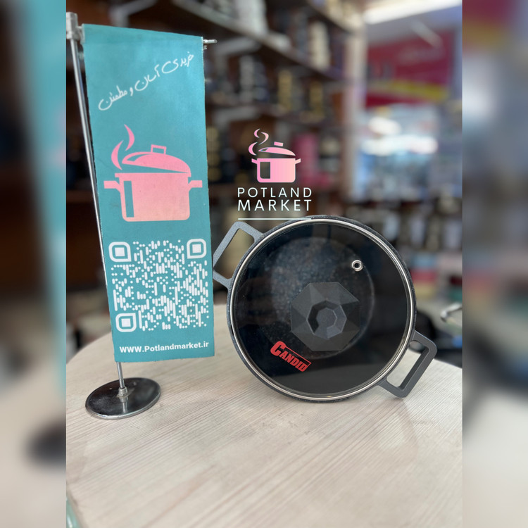 قیمت و خرید قابلمه و تابه تک برند کاندید مدل اونیکس رنگ طوسی